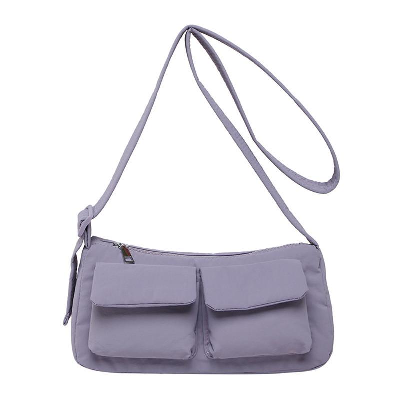 Casual Crossbody Bag For Daily Use With Multiple Pockets And Polyester Material