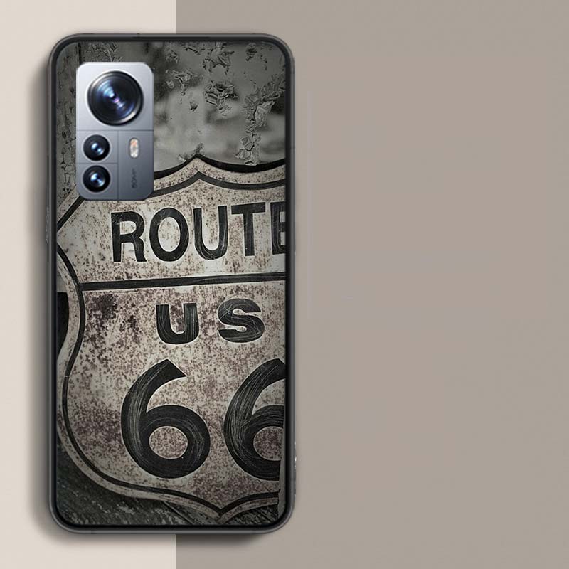 

America Route 66 Phone Case For Redmi Note 15 Pro 5G 14 13 12 Pro Plus 11 11T 11E 11S 10 Pro 10S 9 9S Cover Cell Clear with Suit Redmi Note 12 4G
