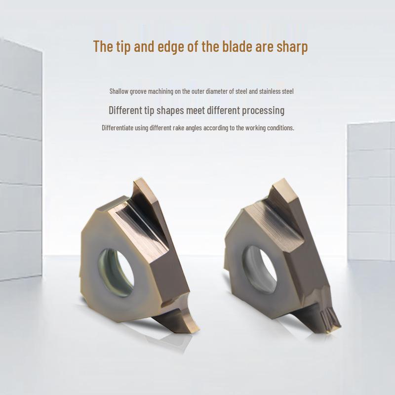 CNC TGF32R Triangular Groove Insert: Precision Circlip Grooving Tool for Swiss-Type Lathes