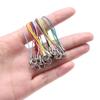 100 stk blanding polyestersnor med hoppring lanyard tau for å lage nøkkelring DIY Craft anheng Håndlagde materialer