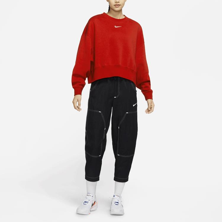 Nike CNY Collection New Year Edition Loose-Fit Knit Sport Long Sleeve Sweatshirt Women Sweatshirt Red DR7842-687