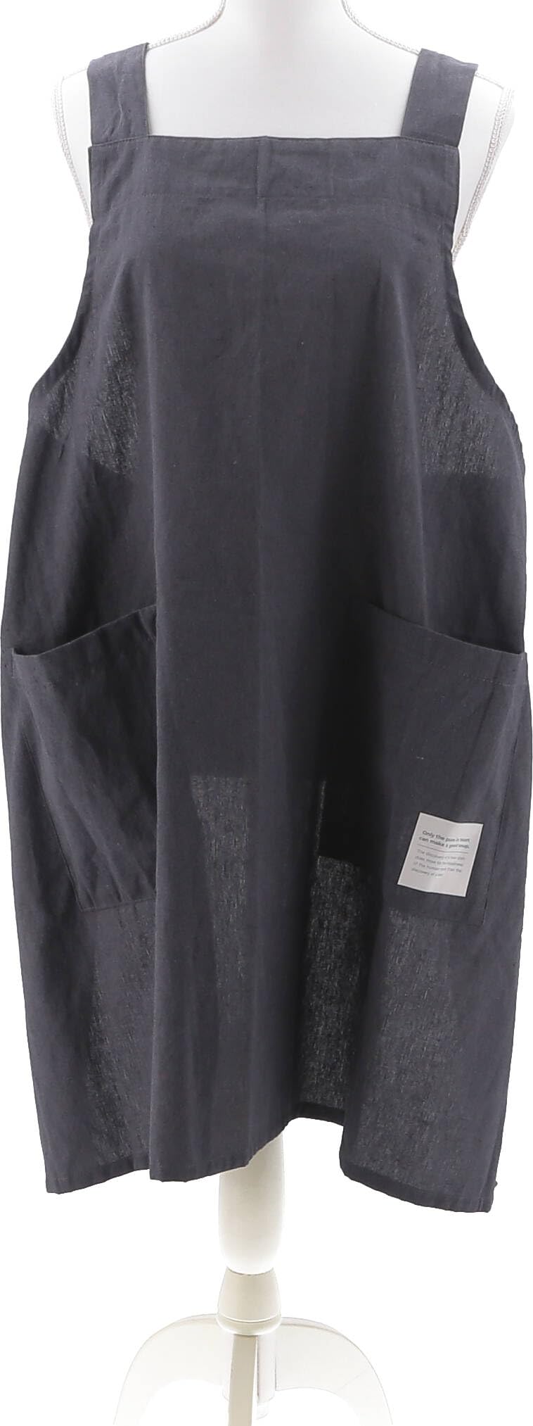 Fuji Boeki Cross Shoulder Long with Simple Cross 71831 Apron, Type, Strap, Length, H-Shape, Pockets, Unisex, Women s & Men s, Apron, Gray, серый