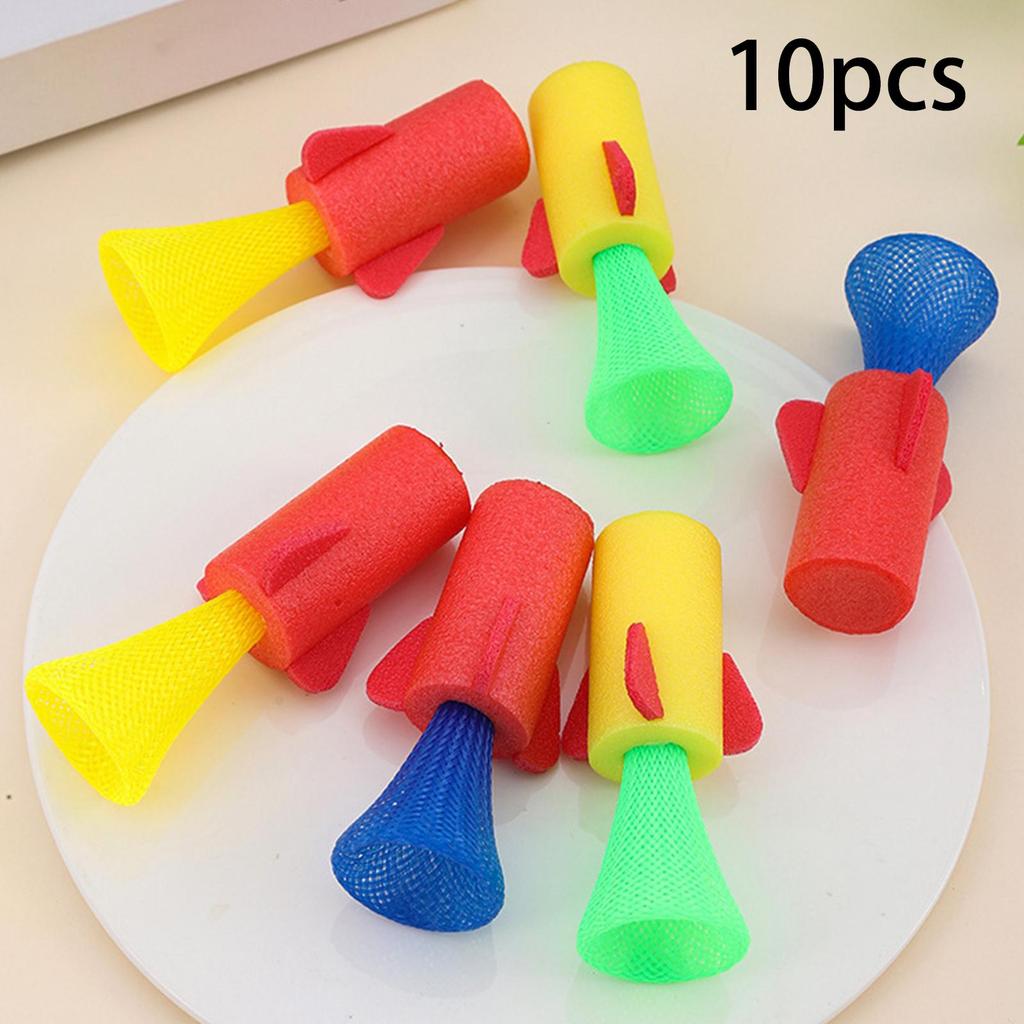 10x Jumping Spring Rocket Launchers Toys Durability Portable Premium Practical Fun Boys Girls Party