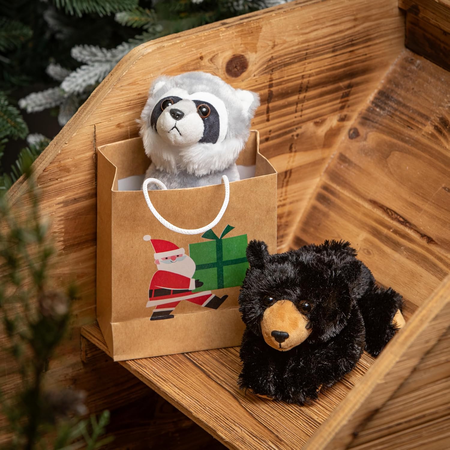 The Petting Zoo Raccoon Stuffed Animal Plushie, Gifts for Kids, Wild Onez Babiez Zoo Animals, Raccoon Plush Toy 6 inches