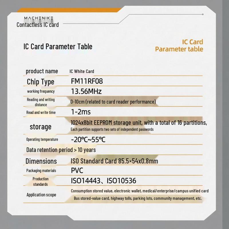 Comi CM-IC Blank IC Cards (50-pack) CN plug (adapter included)