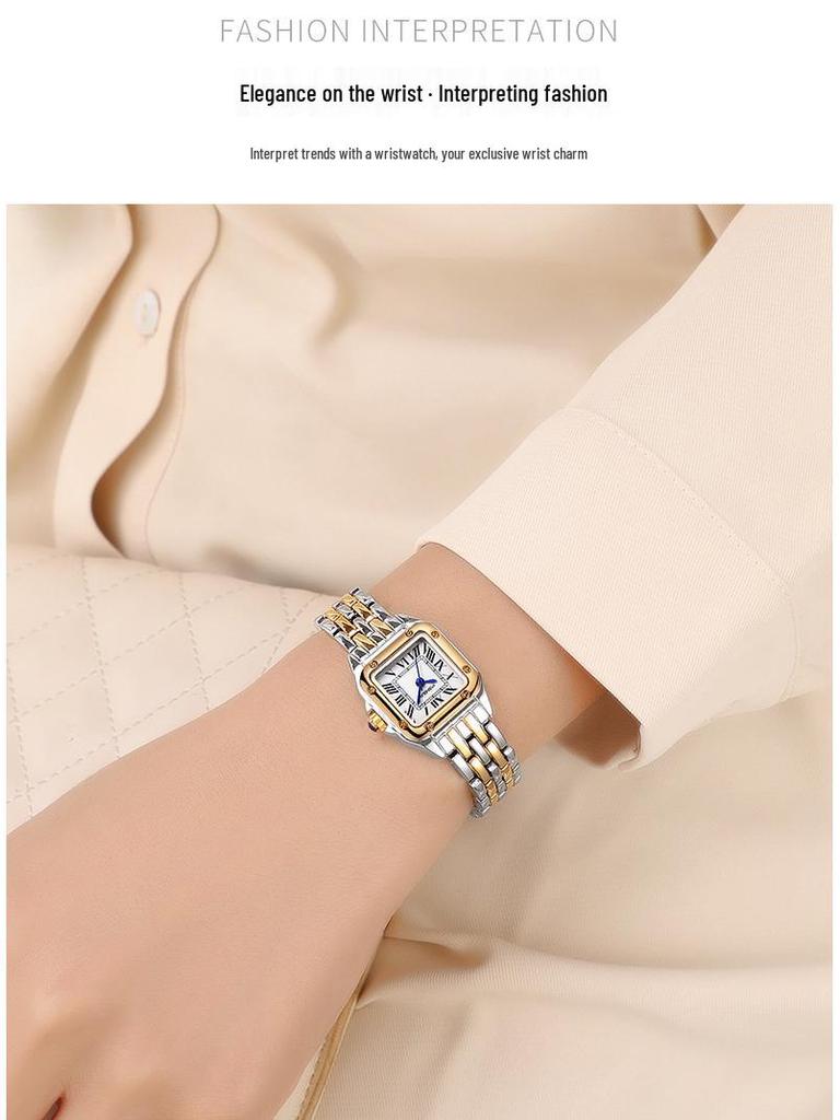2023 Elegant Retro Roman Women's Waterproof Quartz Square Watch