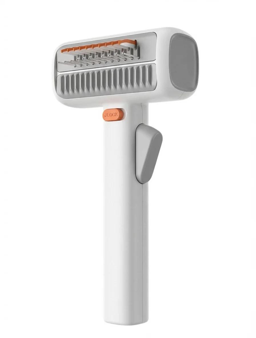 

2-in-1 Pet Grooming Comb for Dogs & Cats, Self-Cleaning Detangling Brush, Removes Mats Tangles Undercoat, Long & Short Hair