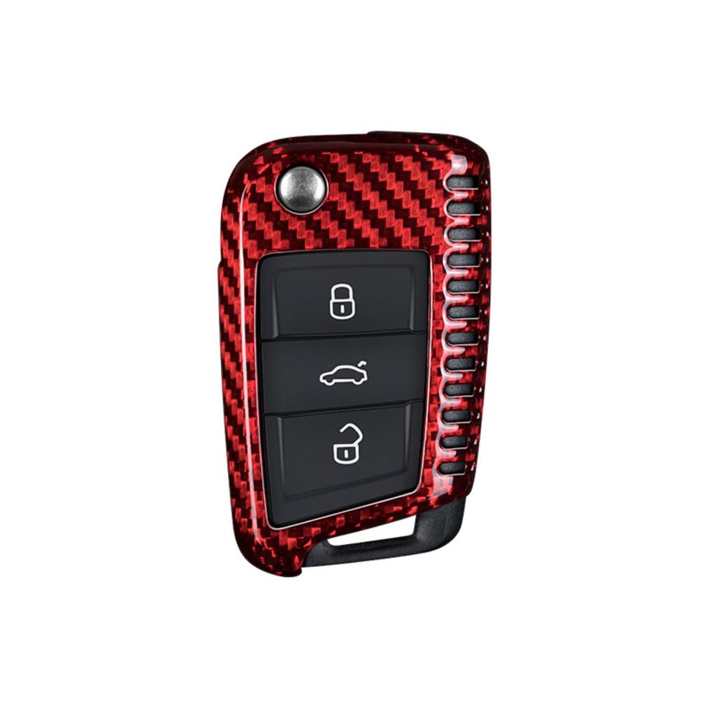 Carbon Fiber Car Key Case Cover For Vw Volkswagen Polo Golf4 Mk7 Golf7 T5 Skoda Octavia A5 A7 Leon Ibiza Ateca Kodiaq