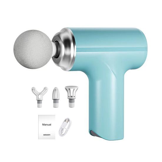 DYS Mini Fascia Massager, Electric Percussion Massager with 4 Massage Heads, Portable Device for Deep Muscle Relaxation