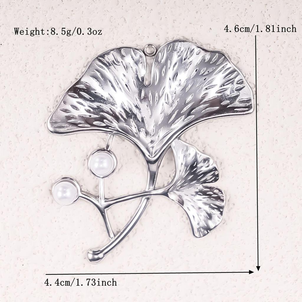 Exquisite Ginkgo Leaf Pearl Pendant: Simple, Versatile Luxury Accessory