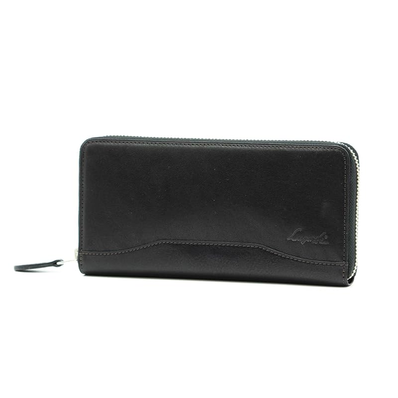 

[Laggard] Aoki bag wallet long wallet coin purse G3 cowhide genuine leather men s business gift present No.5210 ([10] black)