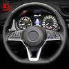 New Car Hand Stitch Steering Wheel Cover Wrap for Nissan Juke Sentra Altima Micra Kicks Leaf Nismo Concept Versa Rogue Sport