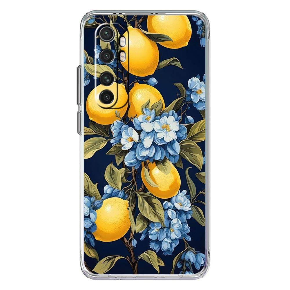Phone Case For Xiaomi Mi Poco X7 X6 X5 NFC X3 F7 Ultra F6 Pro F3 15 14T 14 13T 11 12 13 Lite Clear TPU Cover Retro Fruit lemon