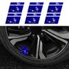 6Pcs Reflective Car Wheel Rim Stickers Mark Stripe Racing Wheel Hub Decals for Size 18" - 21" Bling Rhinestone Decor Sticker