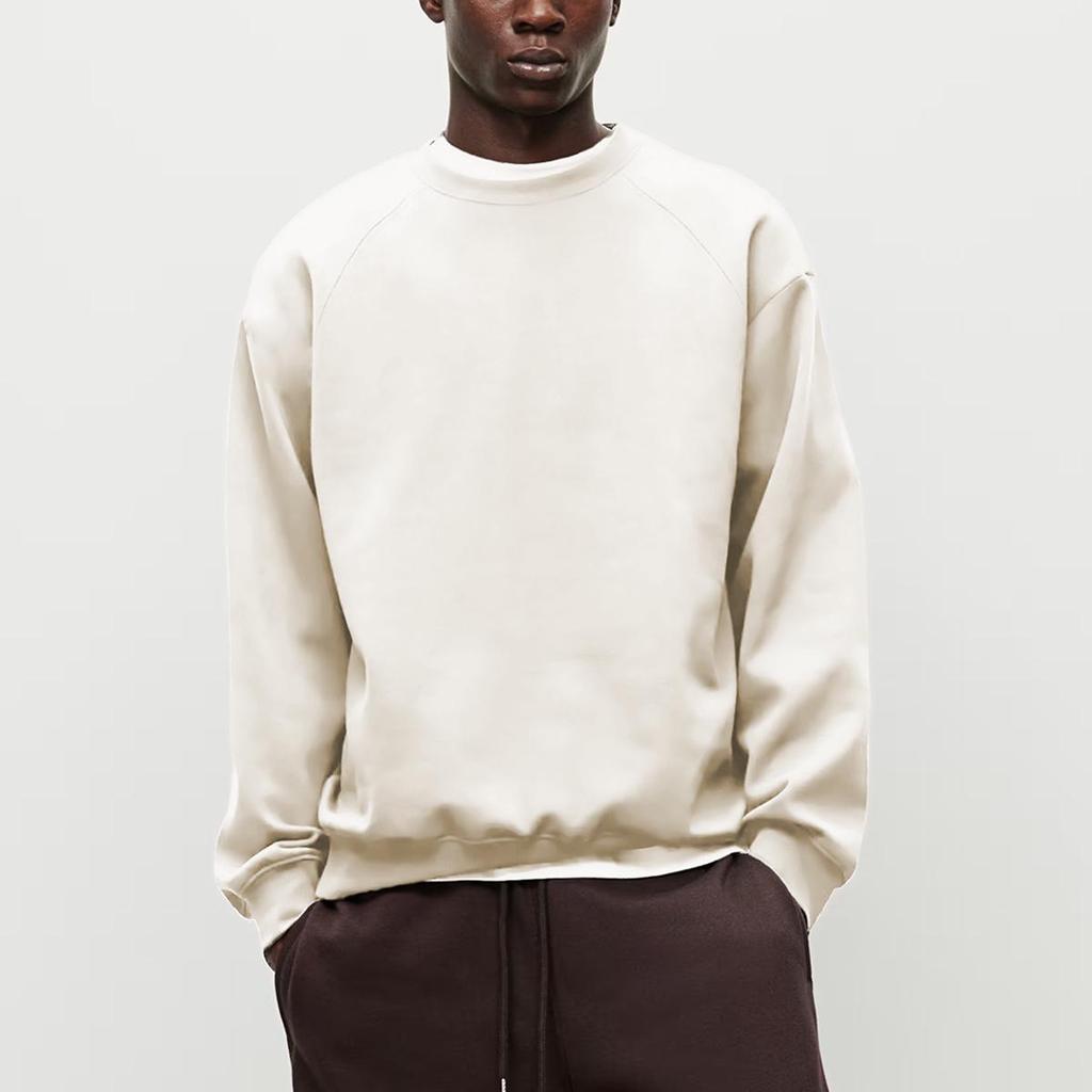 2024 Autumn/Winter Men's Heavyweight American Crewneck Sweatshirt - High Quality, Long Sleeve, Loose Fit