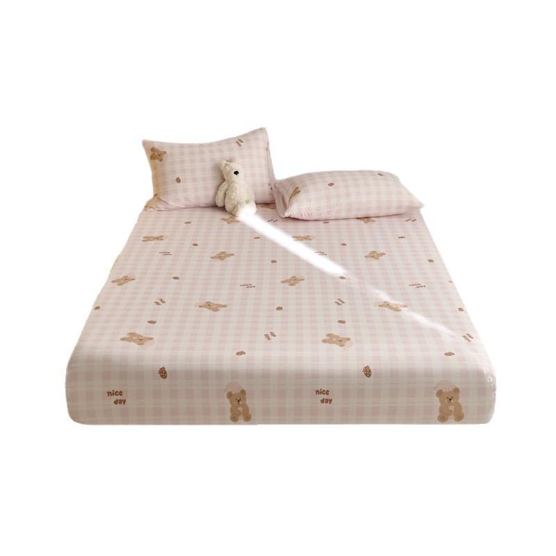Cartoon Printed Mattress Summer Student Dormitory Bedspread Mattress All-Inclusive Protective Cover Sheet Cover Non-Slip Bedding