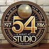 Vintage Studio 54 New York Nattklubb Retro Aluminium Rund Skylt Bar Hem Disco Väggdekor