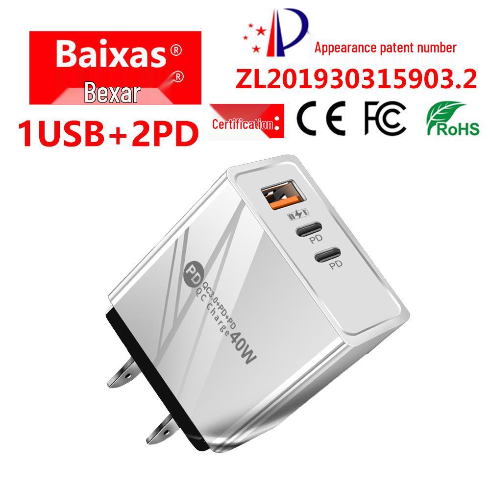 Universal Power Adapter for US, EU, UK - Original Charger with 1 USB & 2 PD Ports