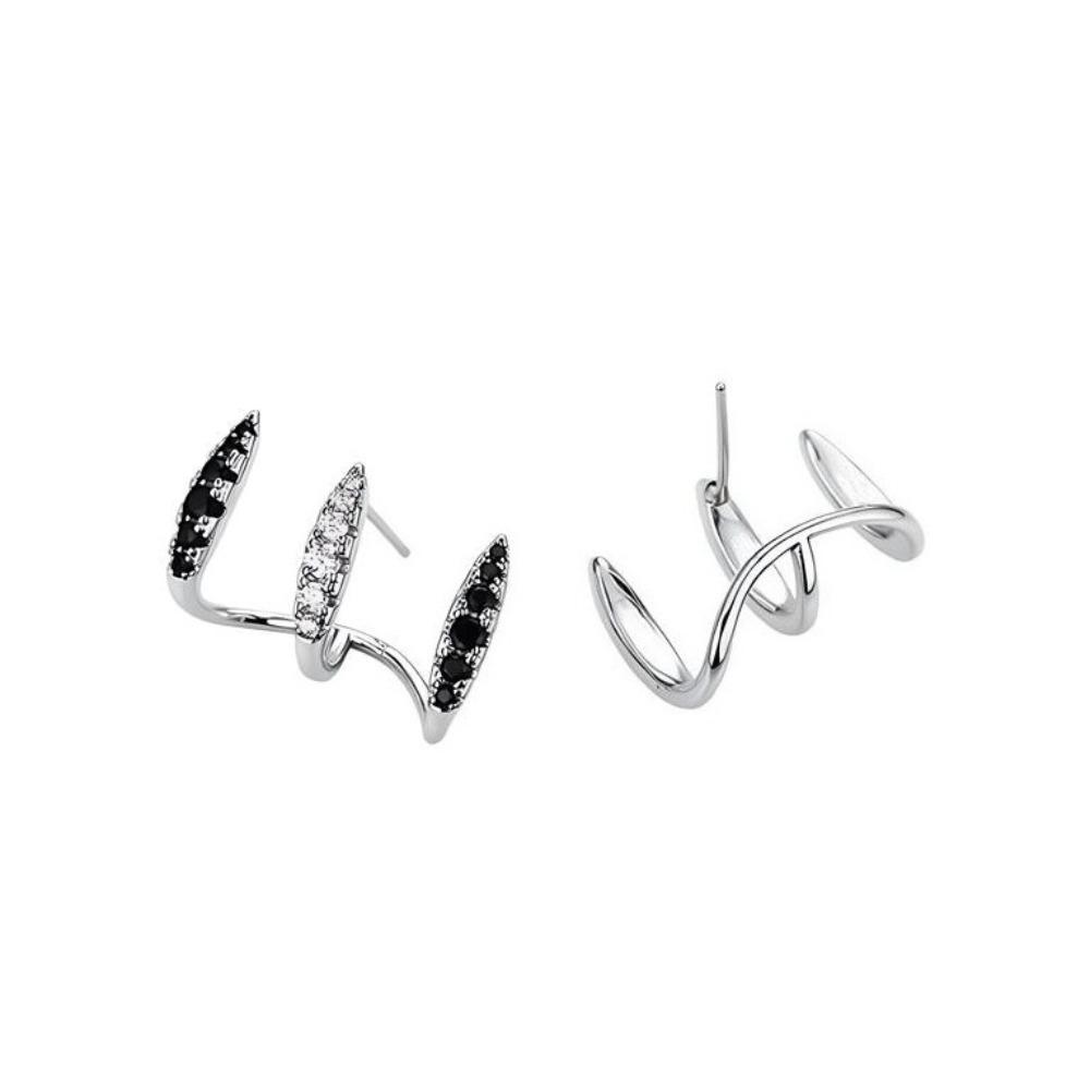 Black Awn Design negru Clip pe cercei Stud Ear