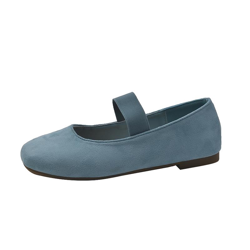 Spring New Women Flats Round Toe Shallow Elastic Band Ladies Casual Ballet Shoes Eelgant Dress Shoes
