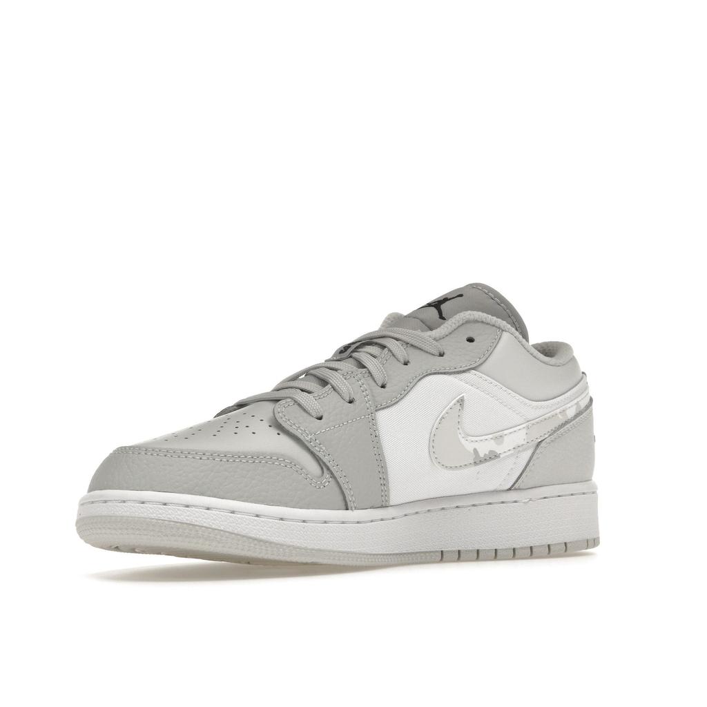 Air Jordan 1 Low SE GS White Camo Kids Sneakers Photon-Dust Grey-Fog DD3234-100