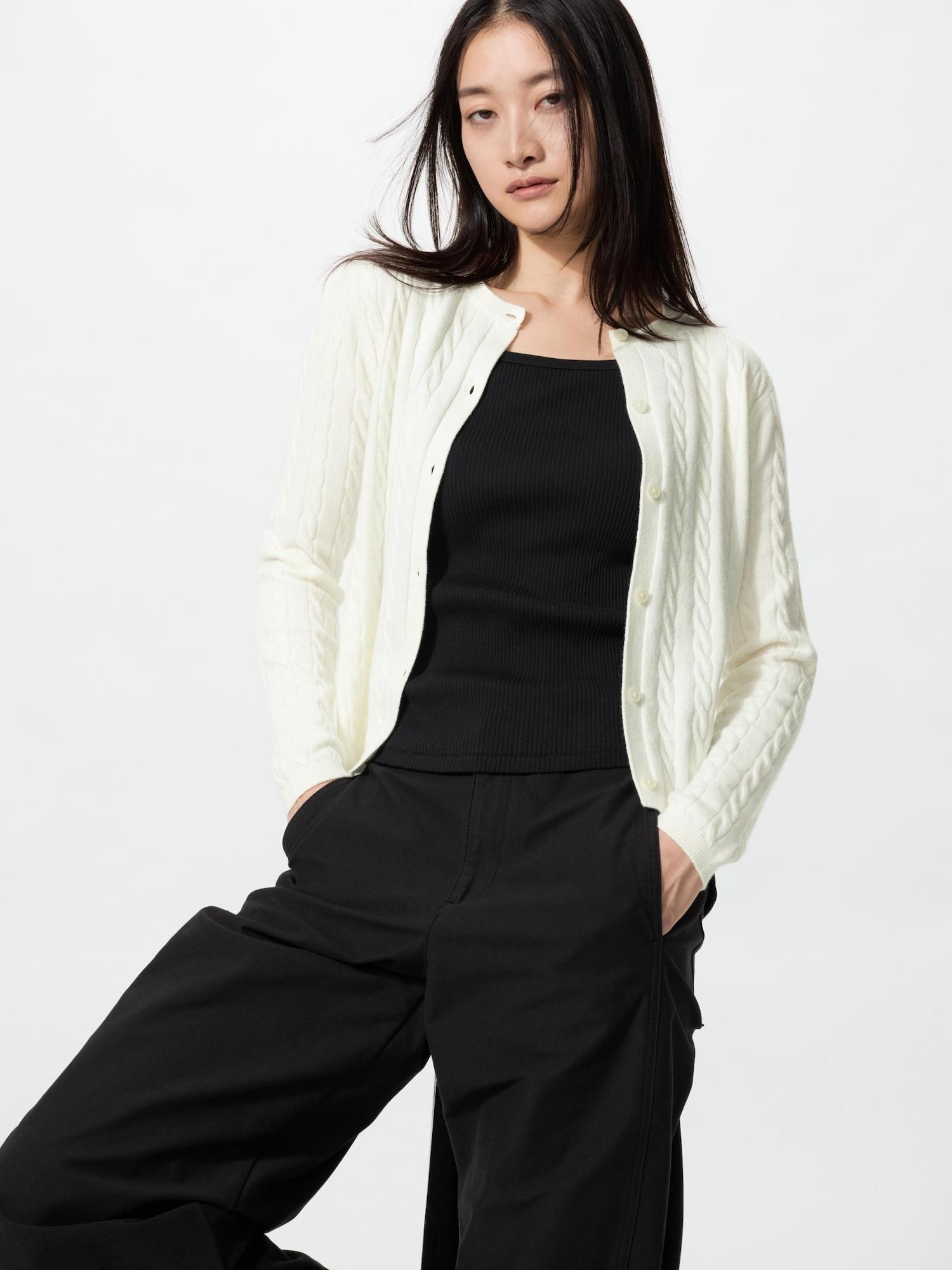 

Кардиган Uniqlo Cable с круглым вырезом 01 OFF WHITE/WOMEN S