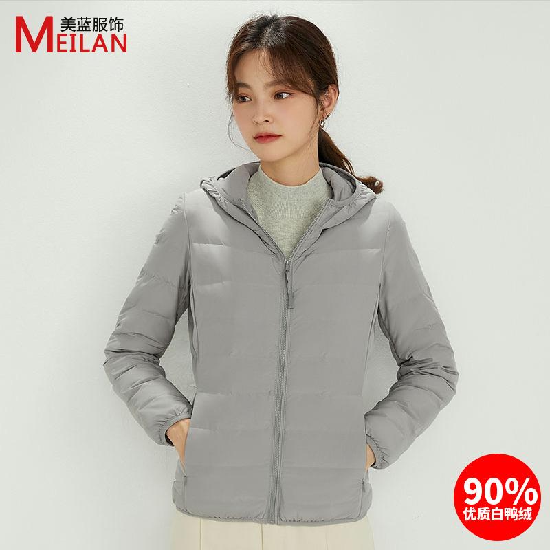 

Пуховик женский бесшовный с капюшоном, легкий и тонкий, короткий, большого размера, пуховик Pinghu женский, высококачественный пух белой утки 3XL серый