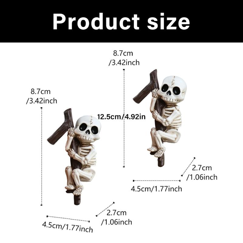 Festive Unique Mysterious Skeleton Planter Hanger Creative Storage Container For Halloween Party Garden Decoration