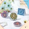 DIY Diamantmalerei Schminkspiegel Cartoon Datura Blume Speziell geformte Diamantstickerei Taschen Mini Schminkspiegel für Mädchen