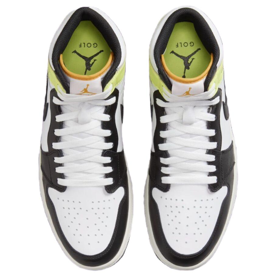 Air Jordan 1 High Golf Volt Gold Men Sneakers White Black University-Gold DQ0660-105