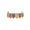 Colorful Zirconia Gold Hip Hop Tooth Ornaments for Halloween