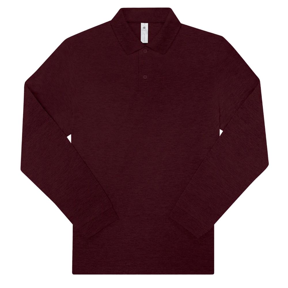 B&C Mens My Polo 210 Plain Long-Sleeved Shirt