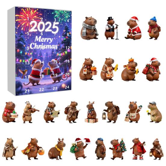 Advent Calendar Marmot Design 24-Day Countdown Festive Family Activity Calendar Kid Surprise Gift Calendar