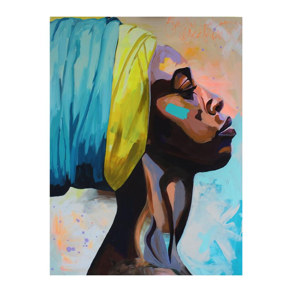 African Woman Abstract Art Canvas Paintings Africane Girl Africa Art Posters and Prints Wall Art Pictures for Living Room Decor
