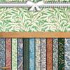 William Morris Doppelseitige Faltbare Aufkleber: 12 Blatt gemustertes Hintergrund- und Geschenkbox-Dekorationspapier.