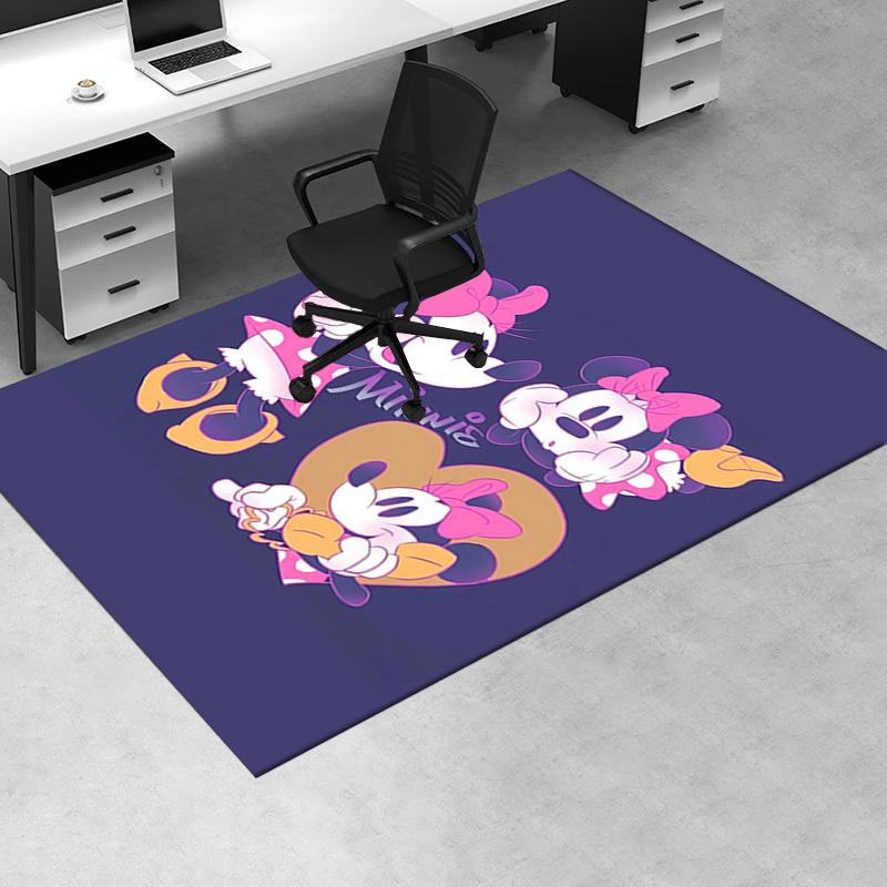 Office Rug Minnie Mouse, Disney theme 3D Printed Anti-Slip Rug-Machine Washable for Living Room