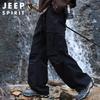 JEEP SPIRIT Men's Fall/Winter Loose Fit Cargo Hiking & Casual Pants