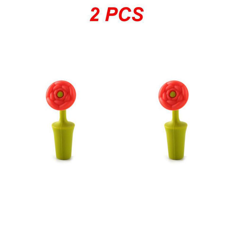 Flower Silicone Wine Bottle Stopper Wine Beer Champagne Bottle Leak-proof Sealing Cork Cork Convenient Kitchen Bar Accessories