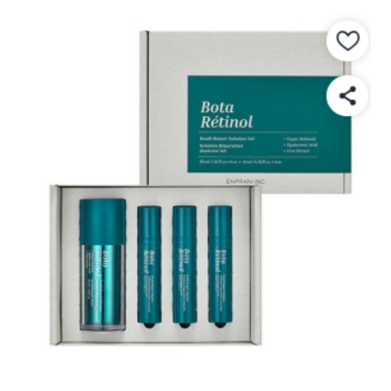 Enprani Botaretinol Youth Repair Anti-Aging Serum Set Korean K-Beauty Wrinkle Care & Firming Solution 35ml + 10ml x3
