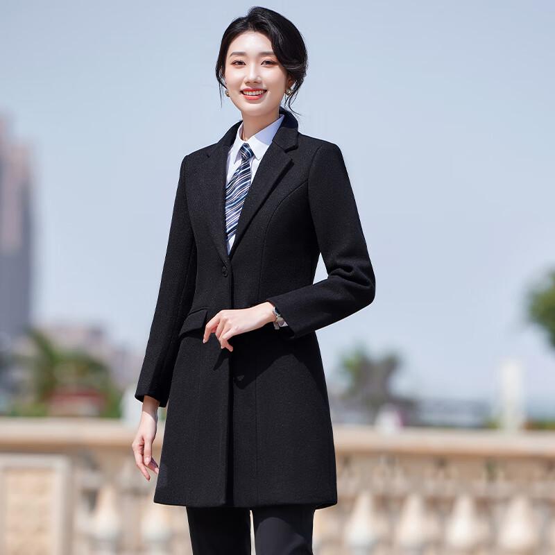 Trueman Women's Mid-Length Cotton-Padded Wool Coat