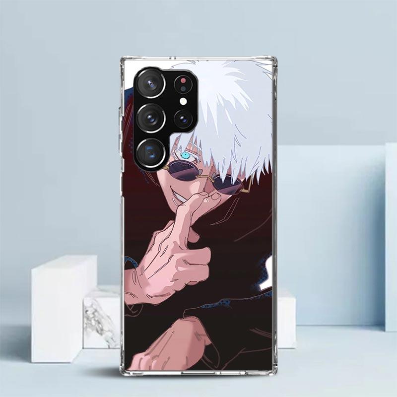Kaisen J-Jujutsu Gojo Satoru Phone Case For Samsung Galaxy S24 S25 Edge S26 Ultra S22 S23 Plus S21 + S20 FE Soft TPU Back Cover