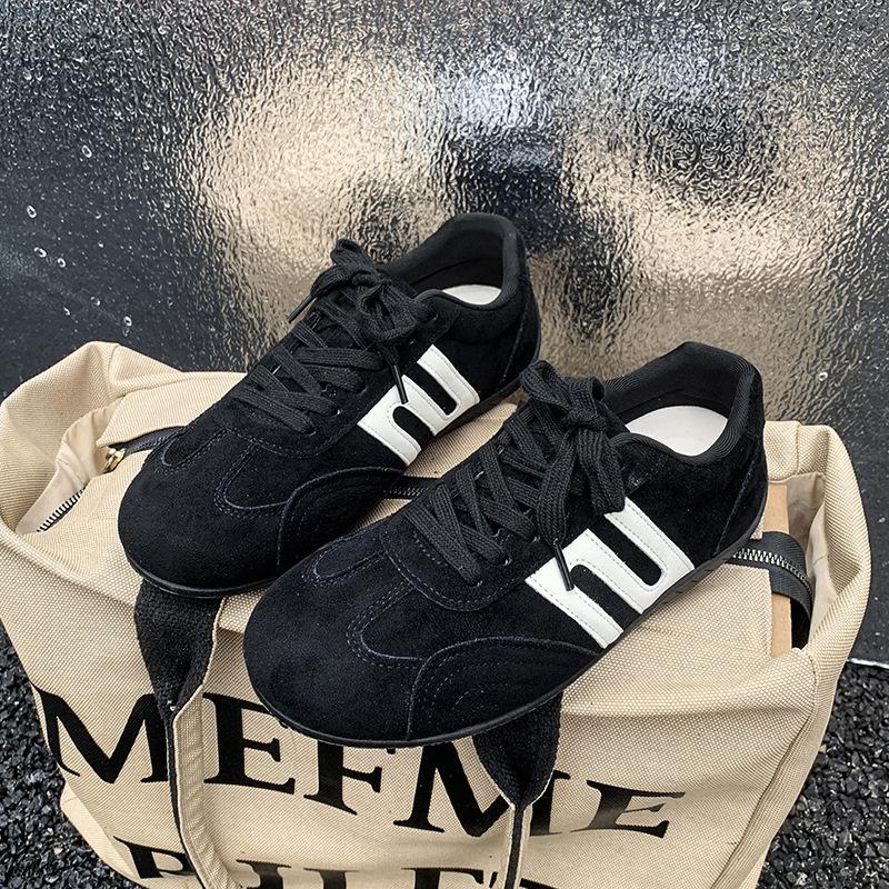 2025 Autumn New Casual Forrest Gump Shoes Versatile Sports Shoes Women's Thick Baseplate Shoes Retro Color Matching German Training Shoes Women's Tide