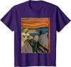 The Scream Cat By Munch Edvard Famous Painting Funny Cat Art T-Shirt