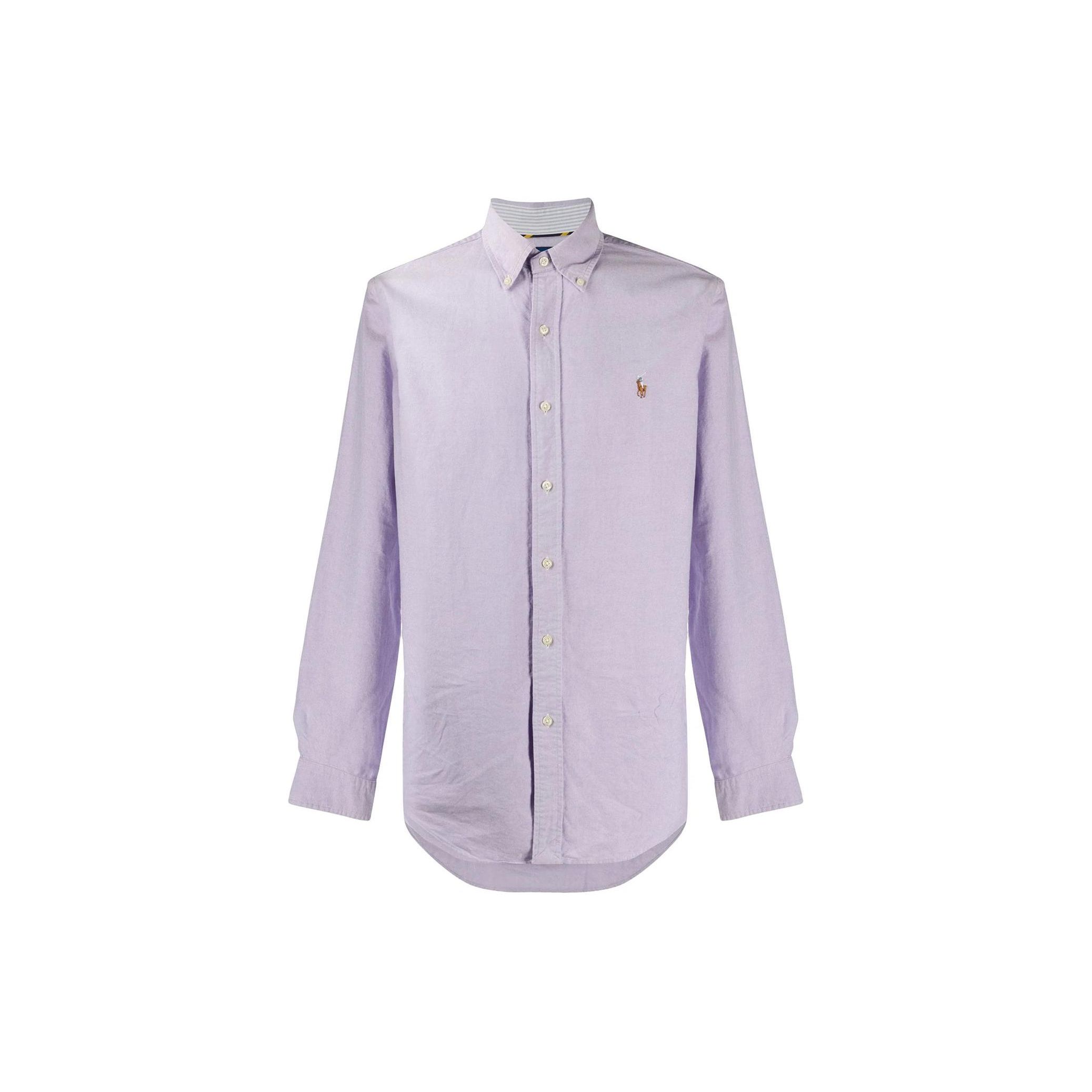 

Рубашка мужская Polo Ralph Lauren с вышивкой логотипа, на пуговицах, с воротником на пуговицах, с длинным рукавом, светло-фиолетовая 710805562-001 M
