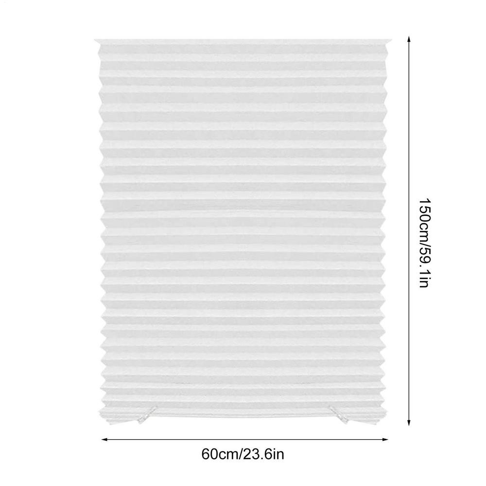 Self Adhesive Non Woven Pleated Blinds Folding Curtains High Shading Curtains for Bedroom Living Room Kitchen Balcony