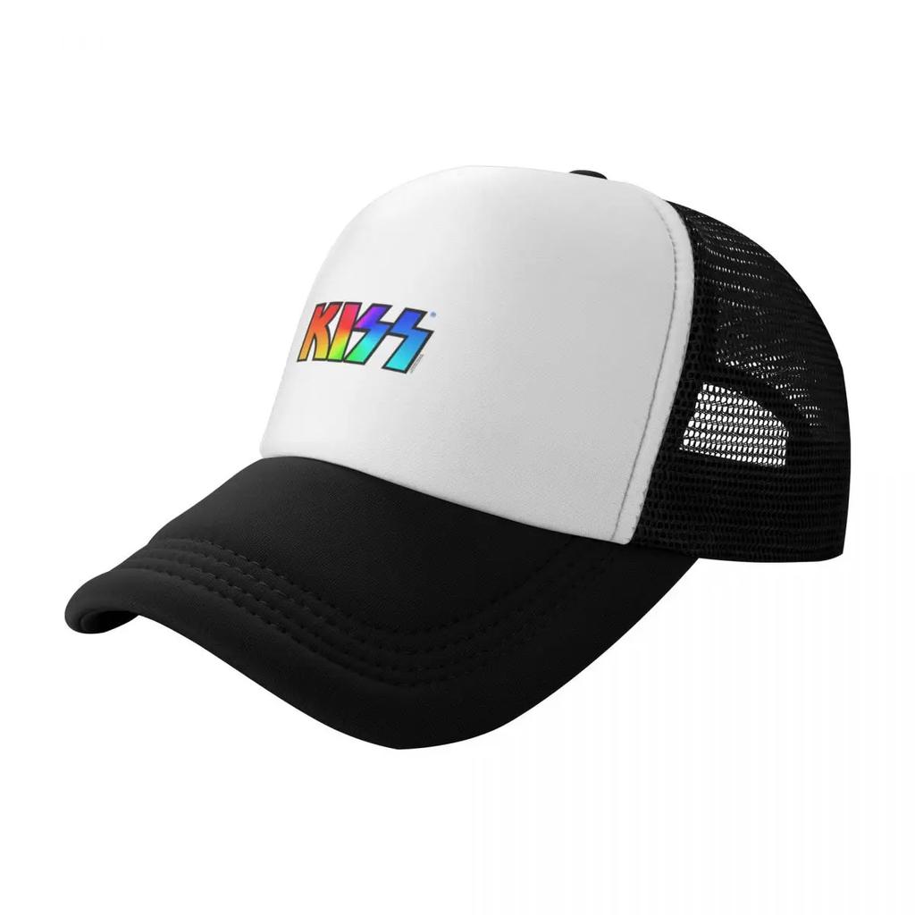 Rainbow Kiss Logo On Black Classic TShirt Baseball Cap Dropshipping Hat Beach Hat men Men Luxury Brand Womens