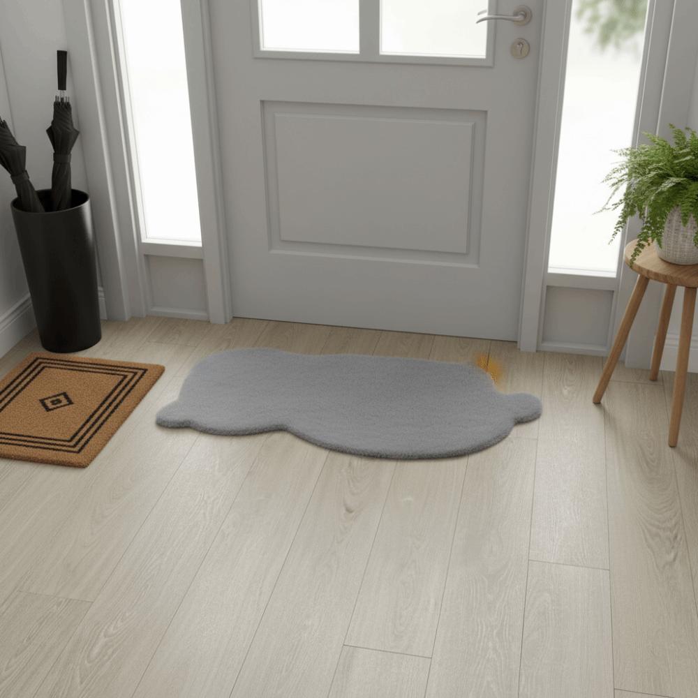Cute Cartoon Faux Rabbit Fur Rug Solid Color Soft Fluffy Carpet Decorative Anti-slip Mat Bedroom Carpets