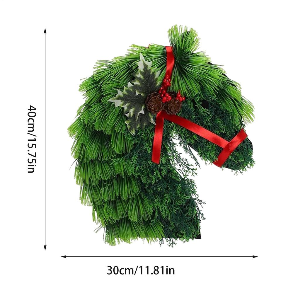 Horsehead Wreath Realistic Holiday Garland Handmade Christmas Horsehead Wreath For Porch Bedroom Dining Kitchen Living Room
