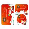 Christmas Bathroom Floor Mat Toilet Three-Piece Set