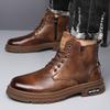 Leather Shoes Men's Spring and Autumn Thick-soled Comfortable Soft-sided Breathable Work Shoes Business Leather Men's Shoes